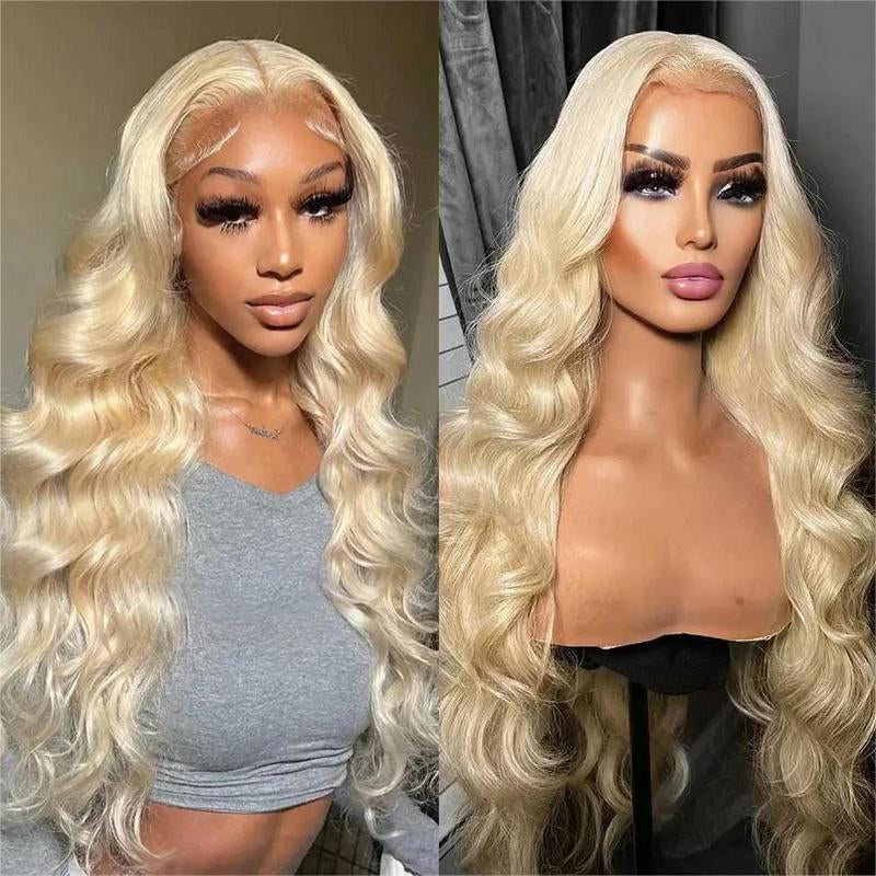 [30Inch for Only $109] Hot Star 613 Blonde Body Wave 13X6 HD Transparent Lace Frontal Human Hair Wigs Brazilian Hiar Straight 13X4 Lace Front Human Hair Wigs 180% Density