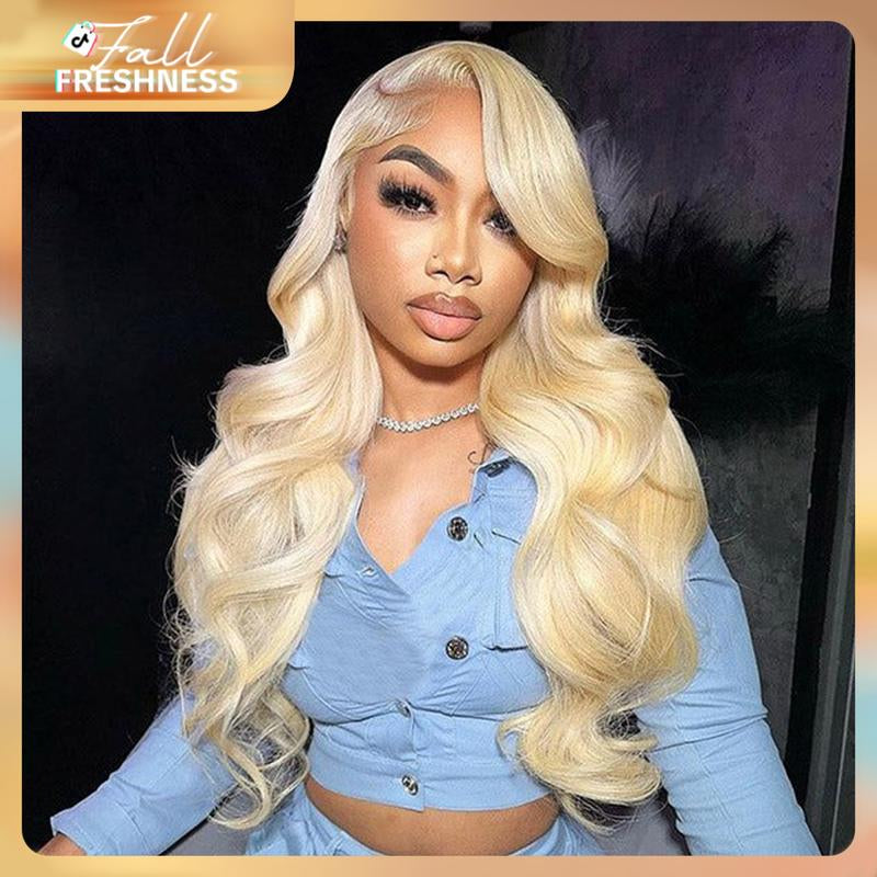 [30Inch for Only $109] Hot Star 613 Blonde Body Wave 13X6 HD Transparent Lace Frontal Human Hair Wigs Brazilian Hiar Straight 13X4 Lace Front Human Hair Wigs 180% Density