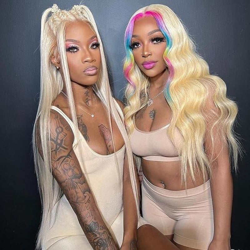 [30Inch for Only $109] Hot Star 613 Blonde Body Wave 13X6 HD Transparent Lace Frontal Human Hair Wigs Brazilian Hiar Straight 13X4 Lace Front Human Hair Wigs 180% Density